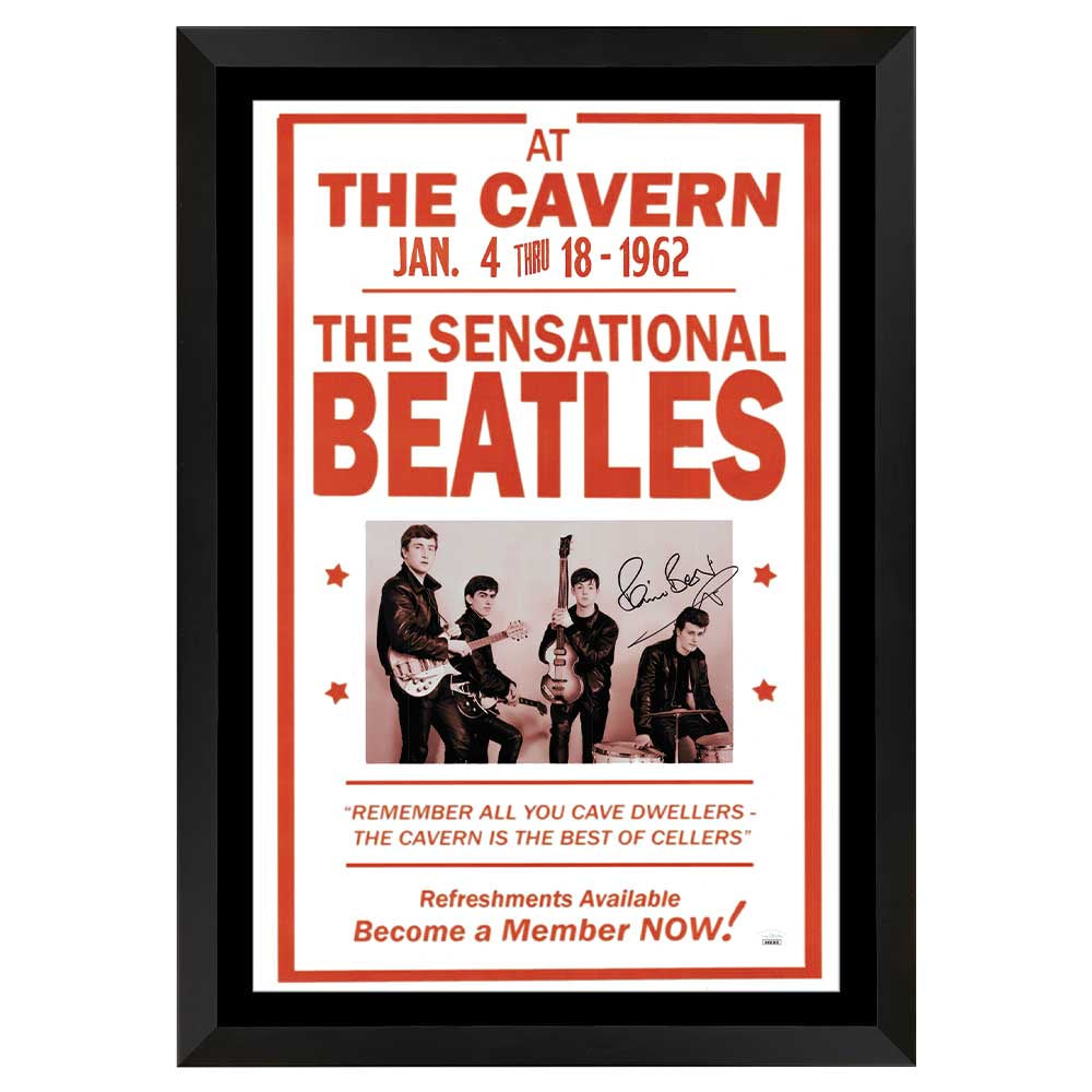The Beatles – Pete Best Signed Cavern Club Poster Framed