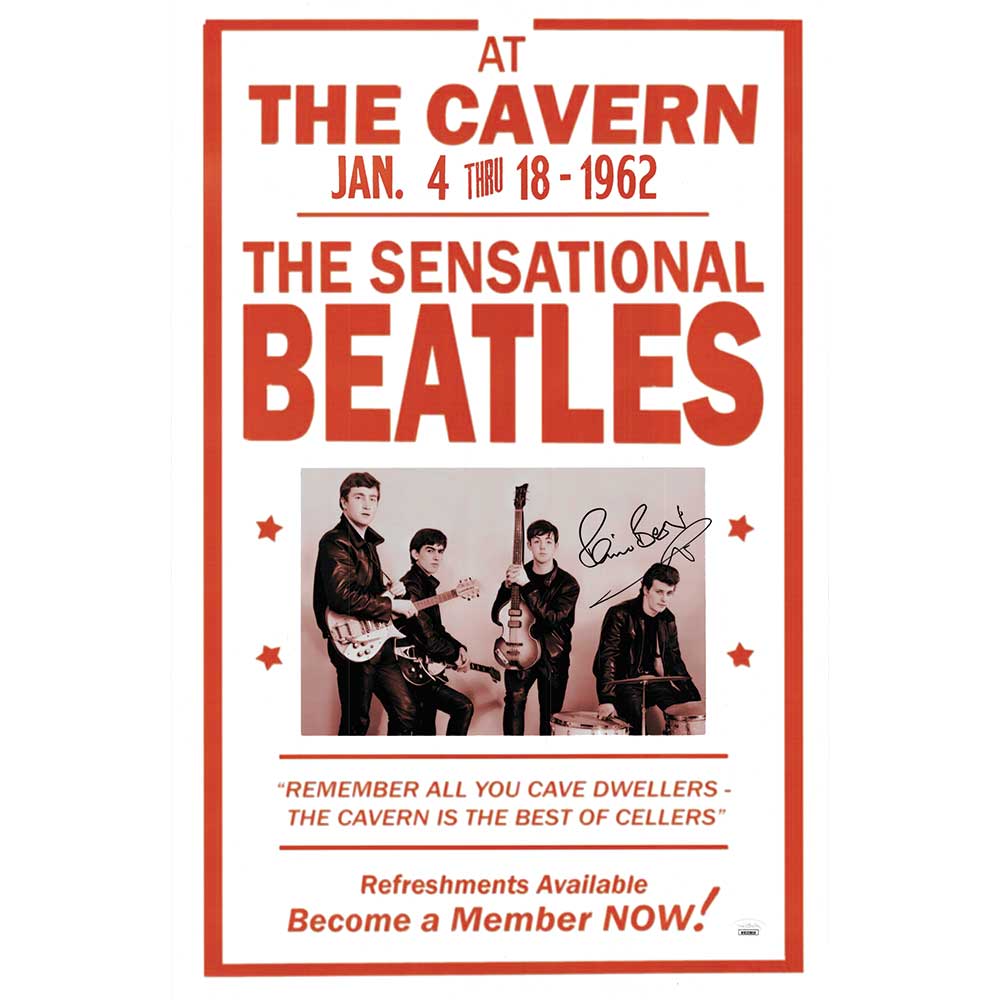 The Beatles – Pete Best Signed Cavern Club Poster Framed