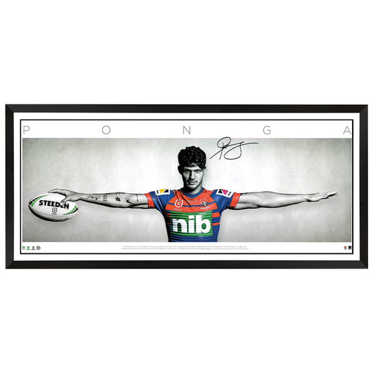 Kalyn Ponga Large Signed Wings Print Framed