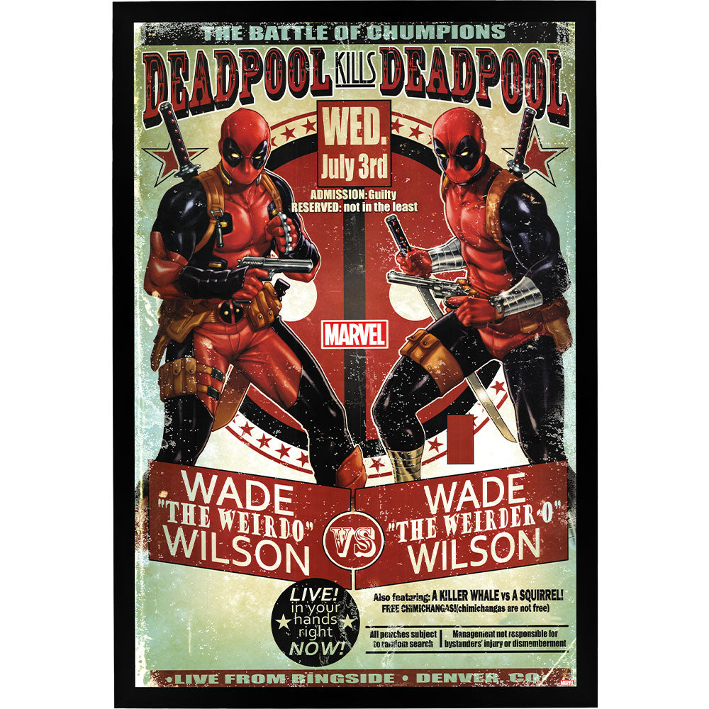 Marvel Comics - Deadpool Wade Vs Wade Poster Framed