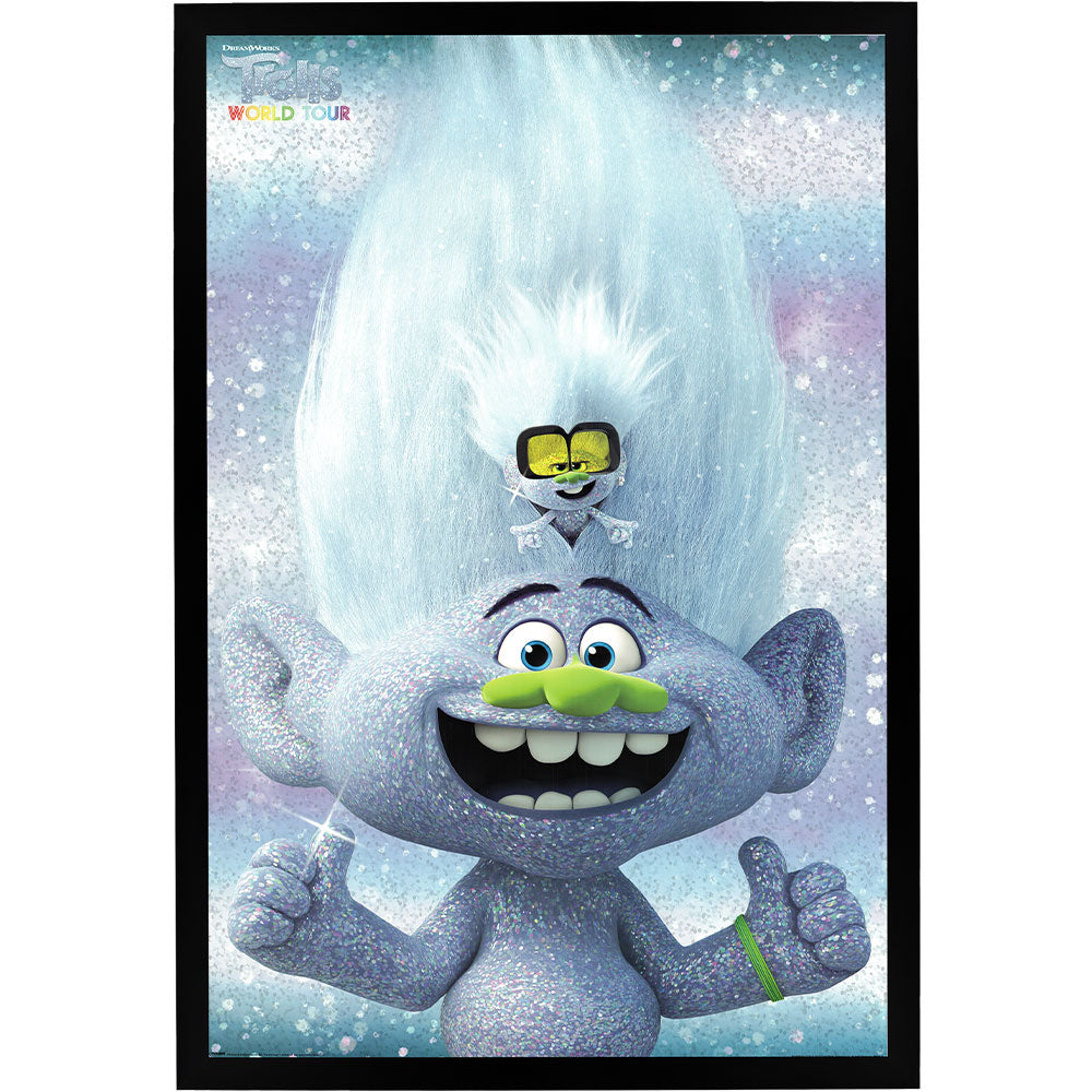 Trolls World Tour - Guy and Tiny Diamond Poster Framed