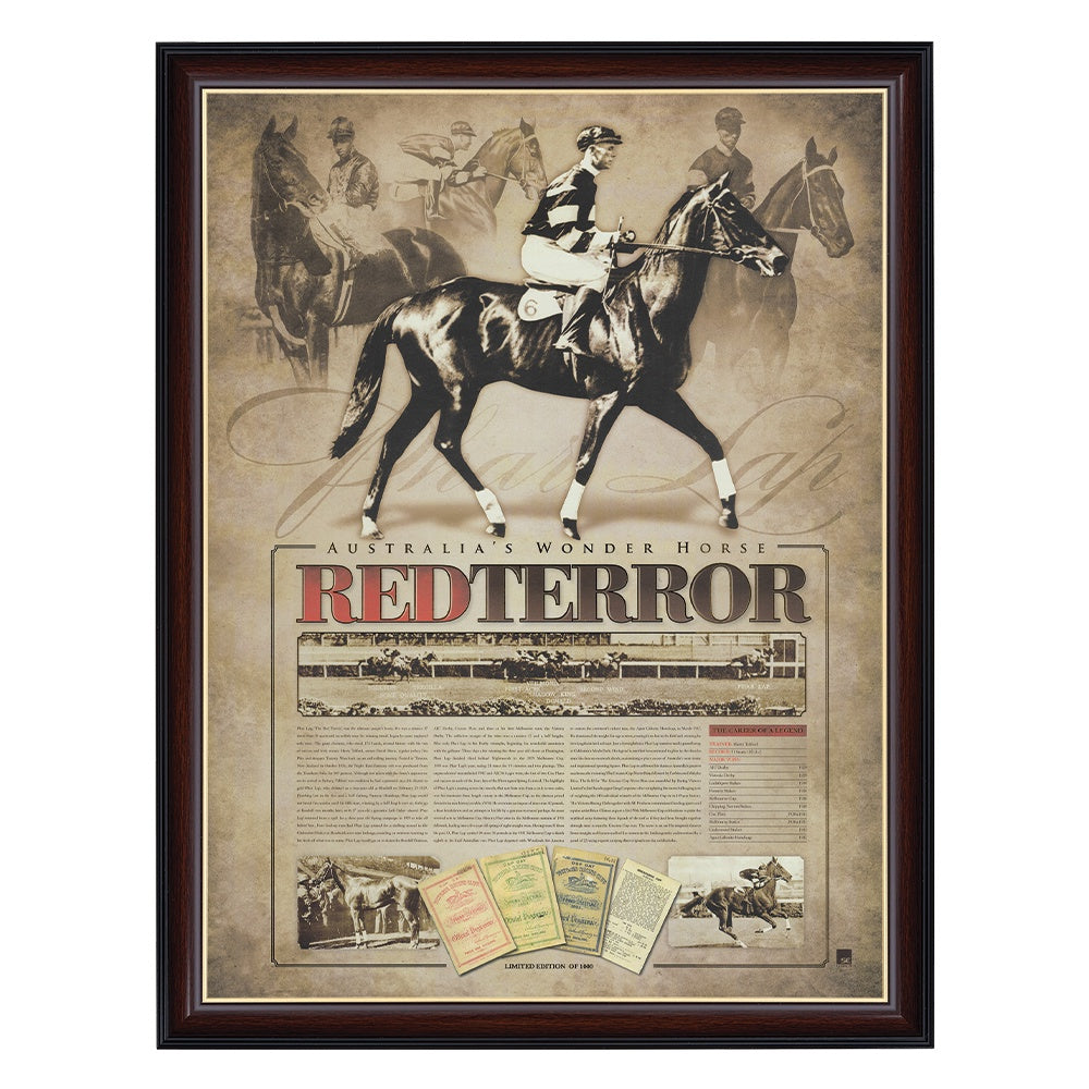 Pharlap "Red Terror" Print Framed