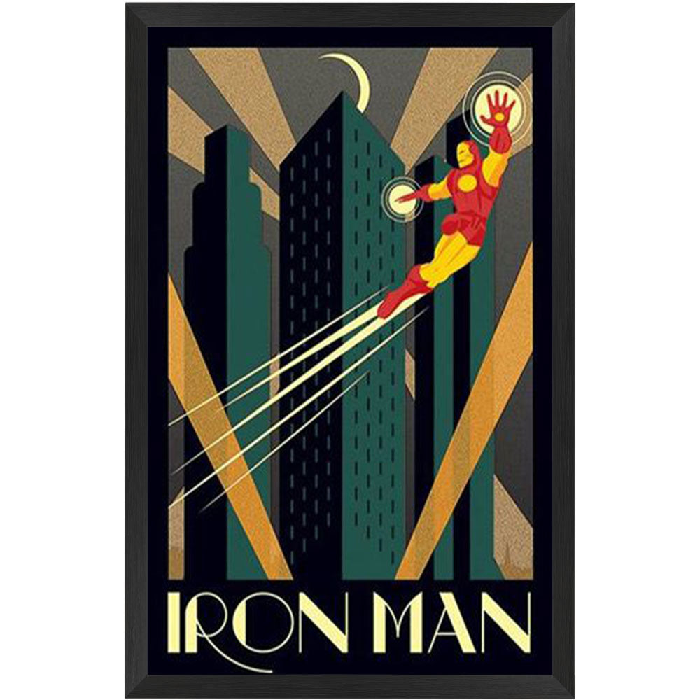 Marvel Comics - Deco Iron Man Framed