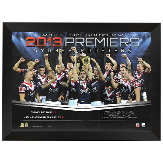 Sydney Roosters 2013 Premiers Print Framed