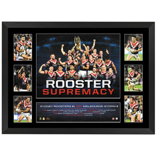 Sydney Roosters Supremacy 2018 Premiers Tribute Print Framed