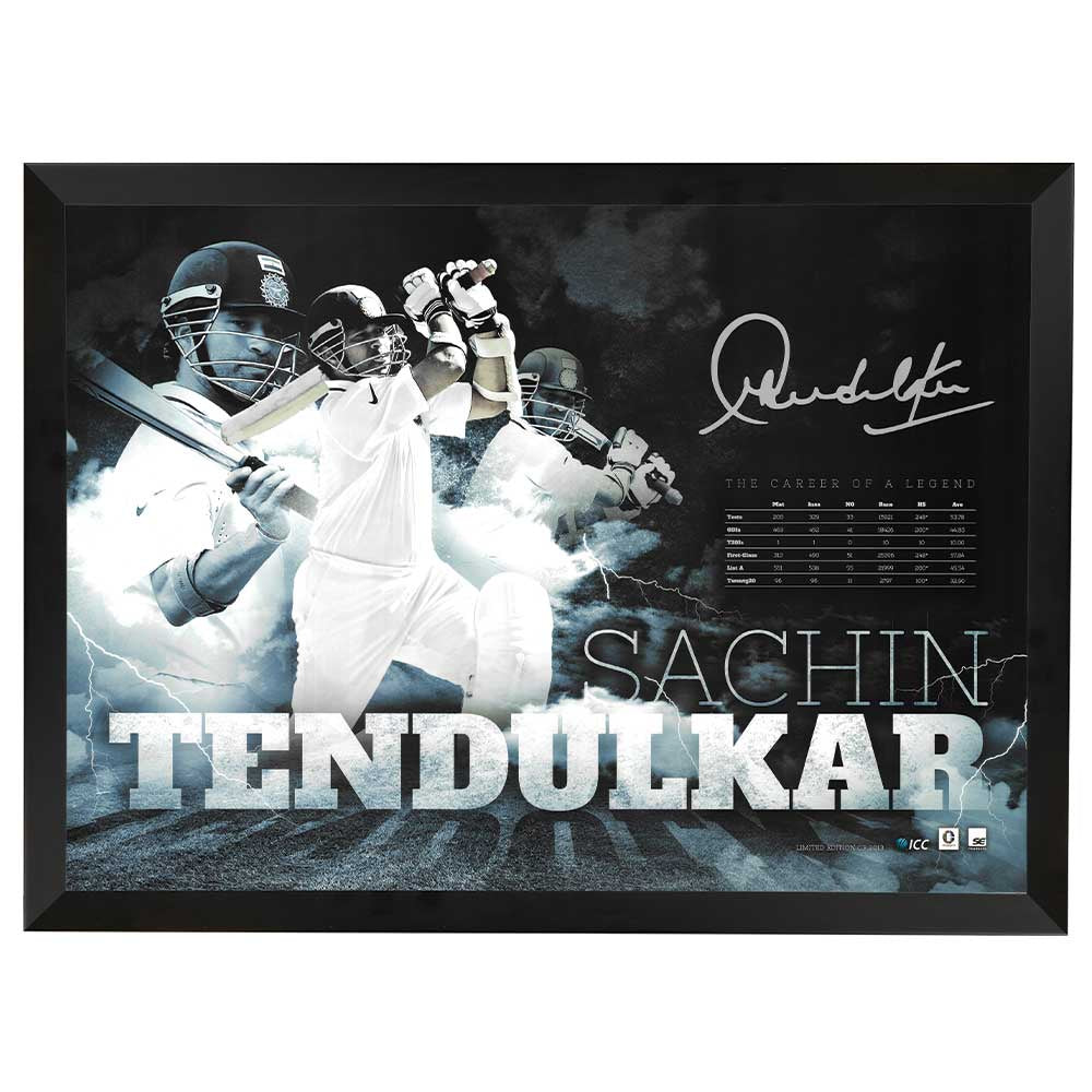 Sachin Tendulkar Career Sportsprint Framed