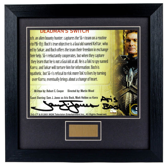 Sam J Jones Personally Signed Deadman Switch V9 8 x 10 Photograph Framed