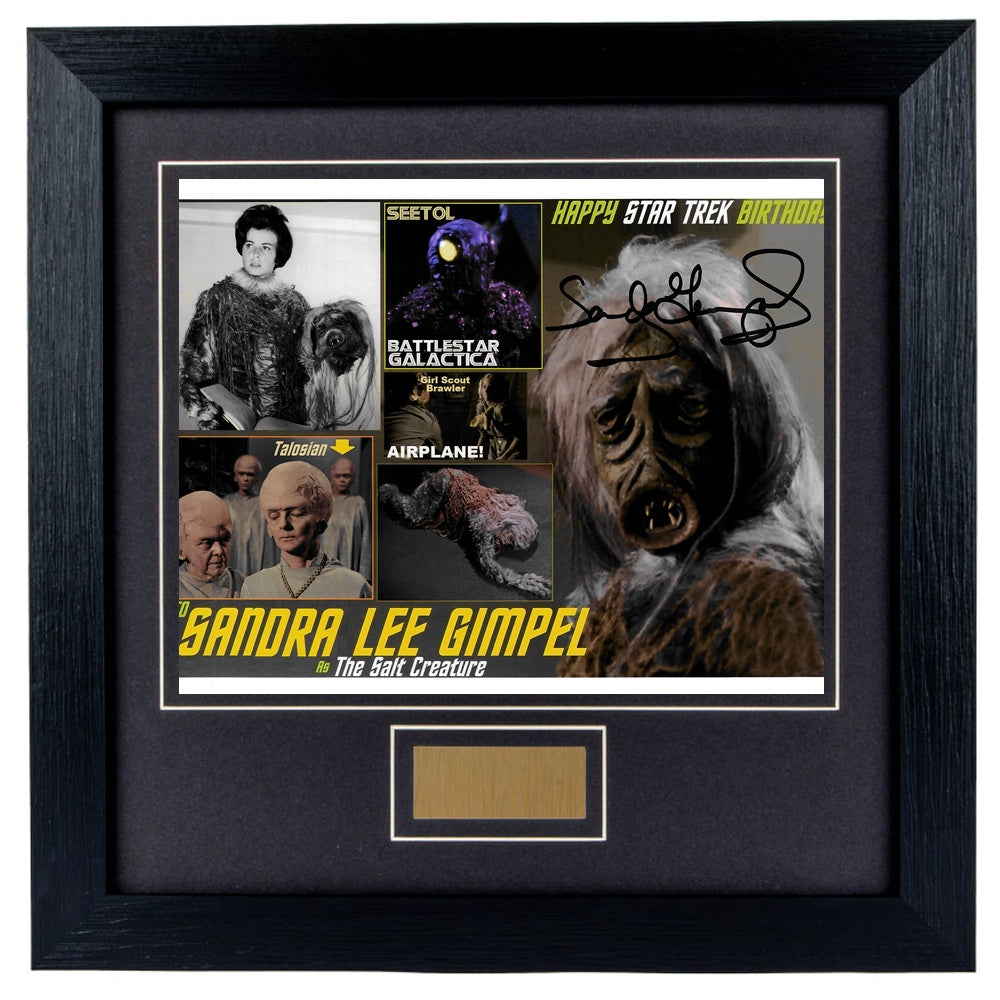 Sandra Gimpel Personally Signed Star Trek V3 8 x 10 Photograph Framed