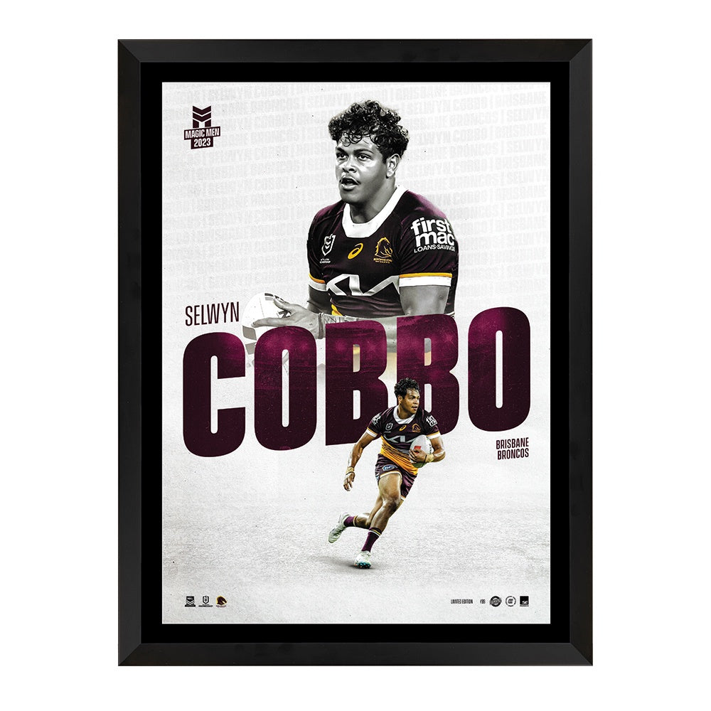 Brisbane Broncos Selwyn Cobbo Collectors Edition Print Framed