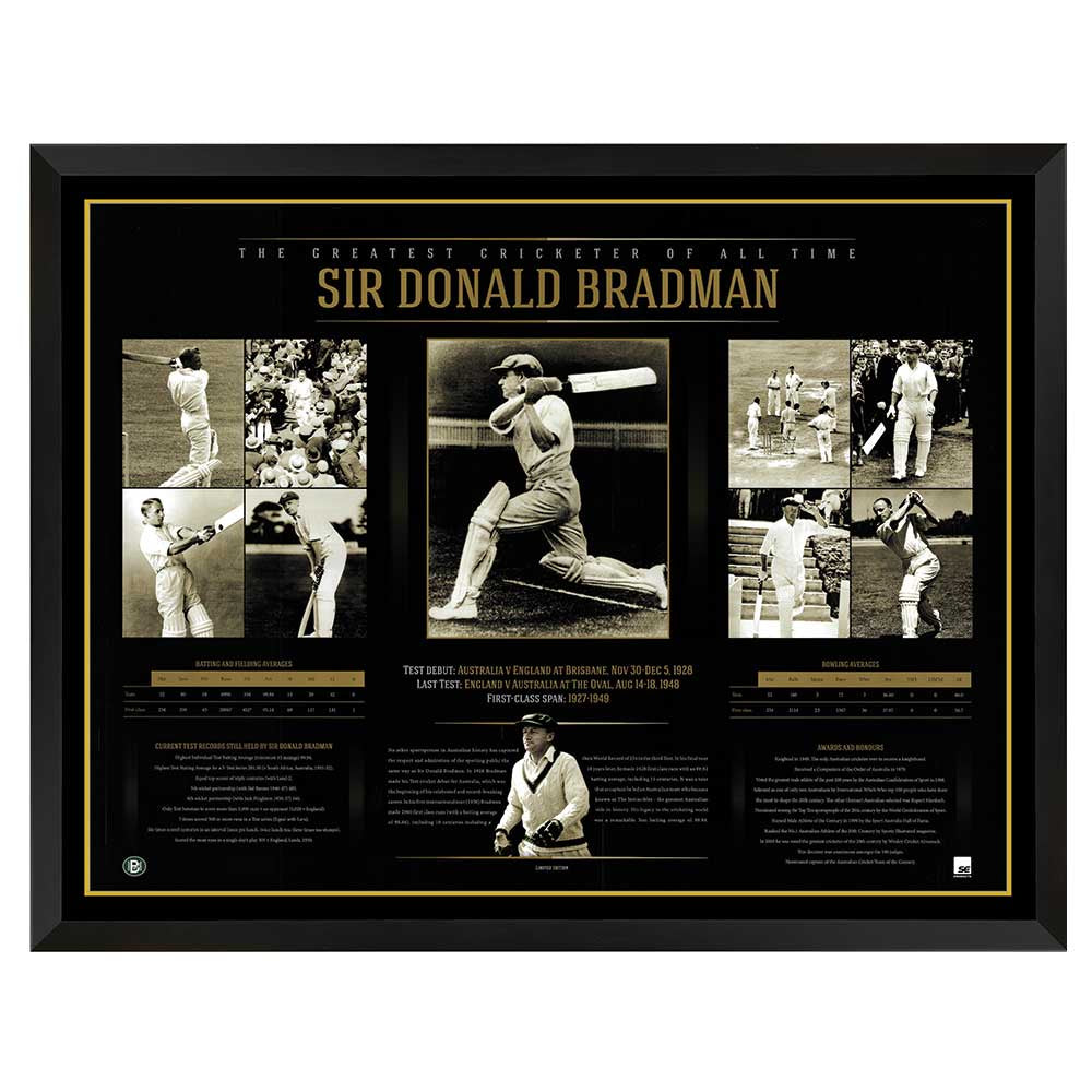 Sir Donald Bradman Greatest Cricketer Frame – exclusivesignings