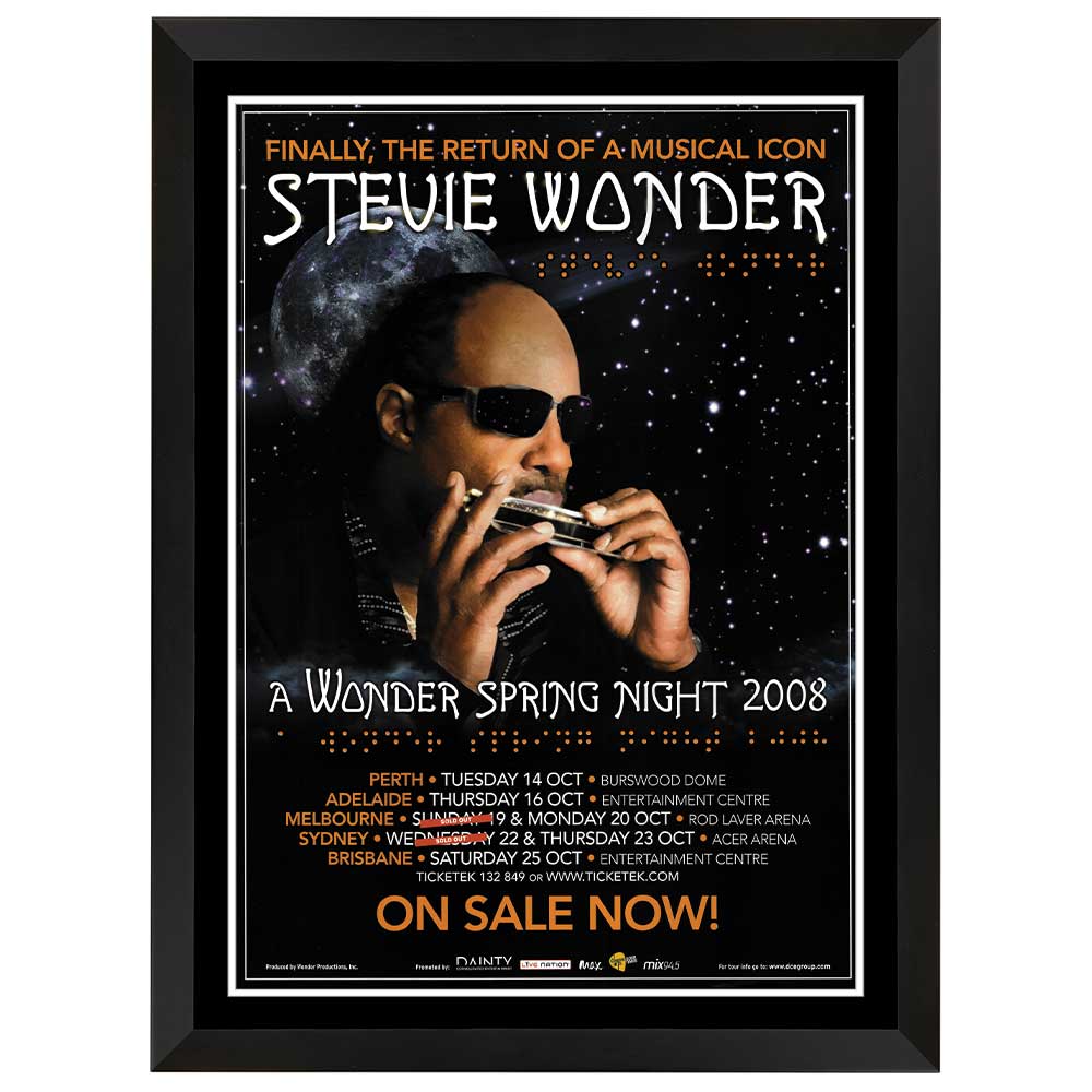 Stevie Wonder A Wonder Spring Night 2008 Tour Poster Unframed