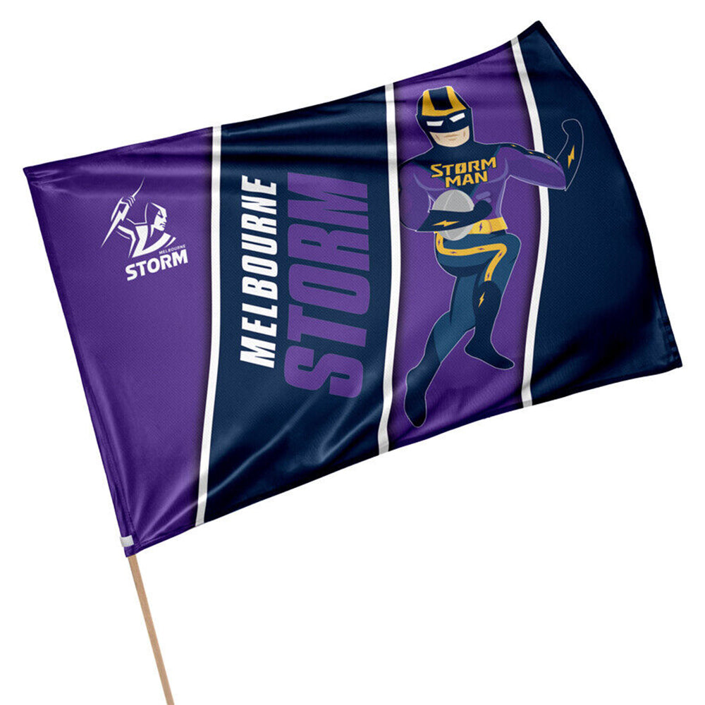 Melbourne Storm NRL Retro Game Day Flag