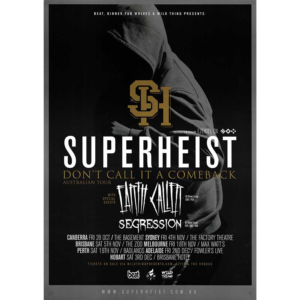 Superheist Don’t Call It a Comeback Tour Poster Framed