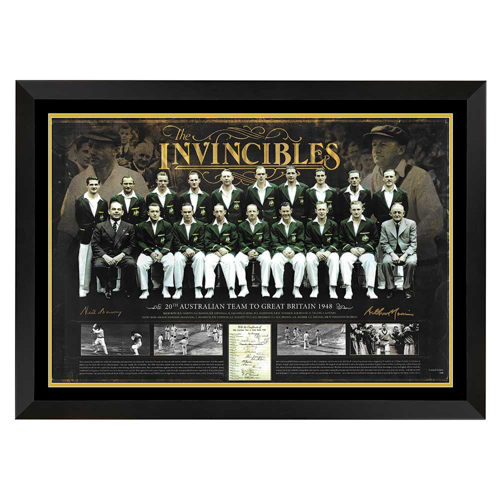 The Invincibles Dual Signed Print By Harvey & Morris Framed