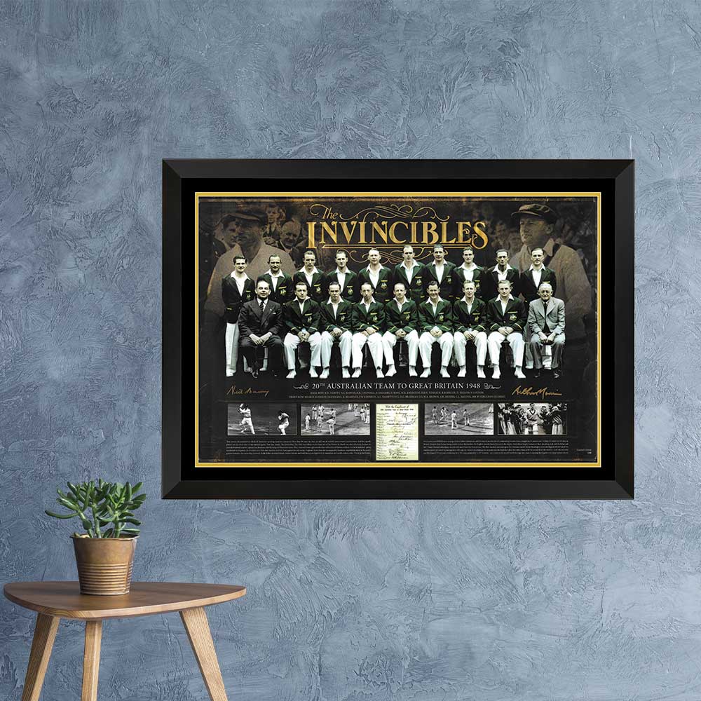 The Invincibles Dual Signed Print By Harvey & Morris Framed