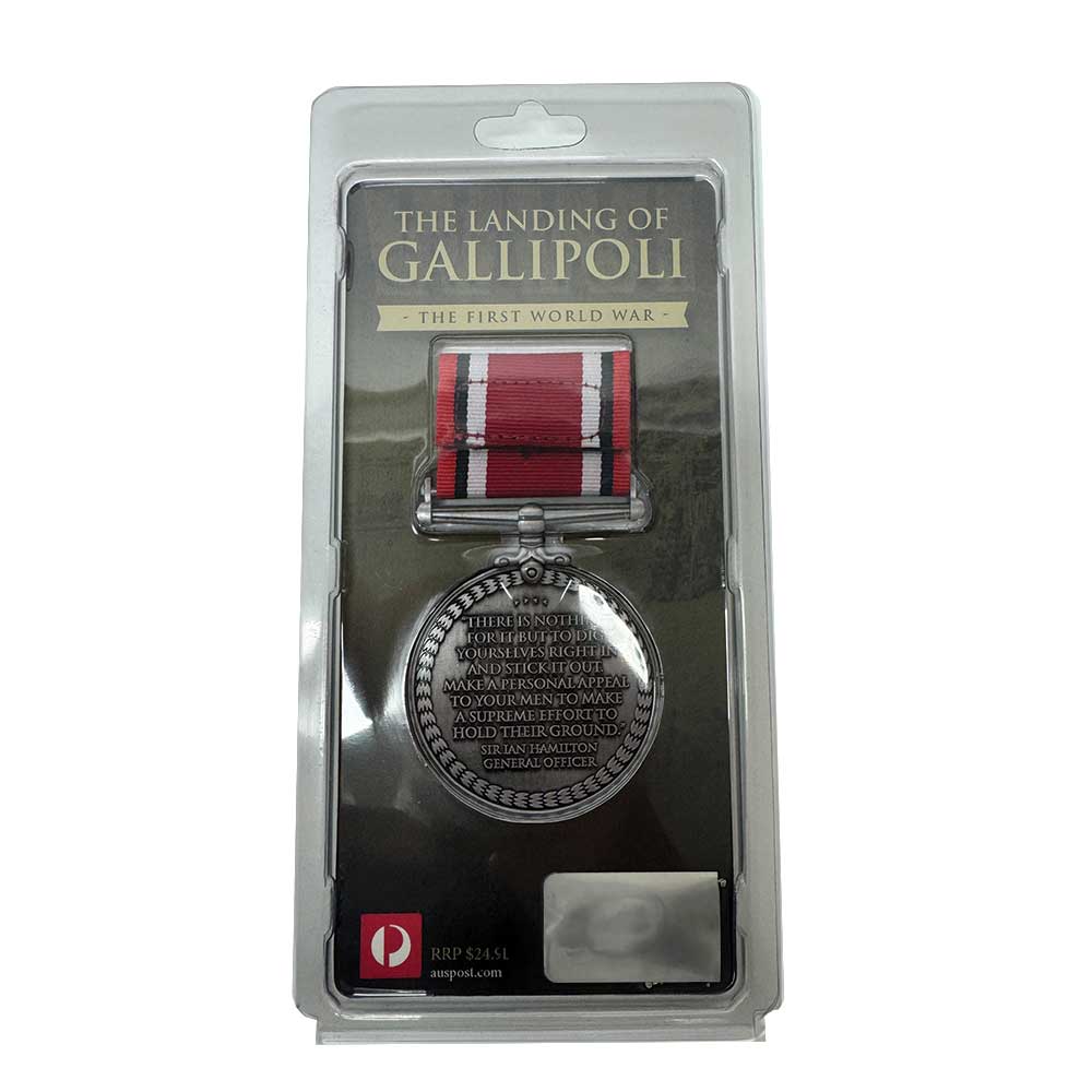 Landing Of Gallipoli Stamp In Medal