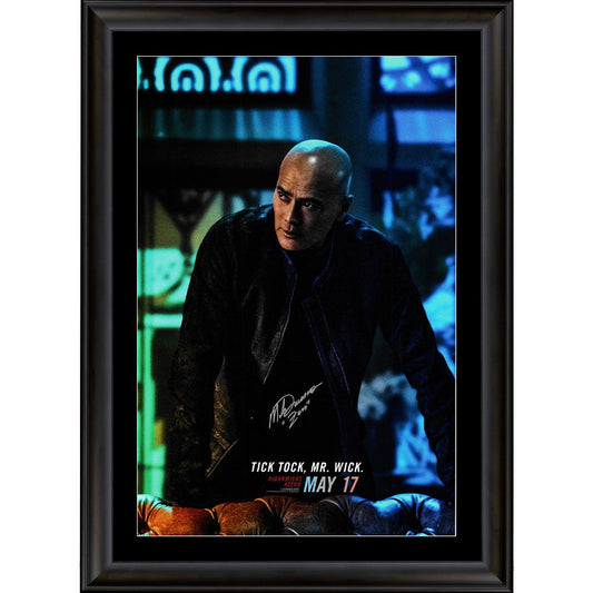 Mark Dacascos Signed John Wick 3 Tick Tock Mr Wick Movie Poster 1 Framed