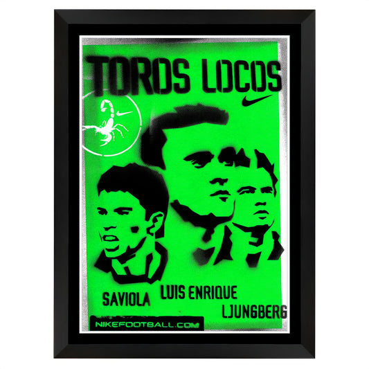Nike Scorpion KO 2002 Toros Locos Vintage Spray-Painted Football Artwork