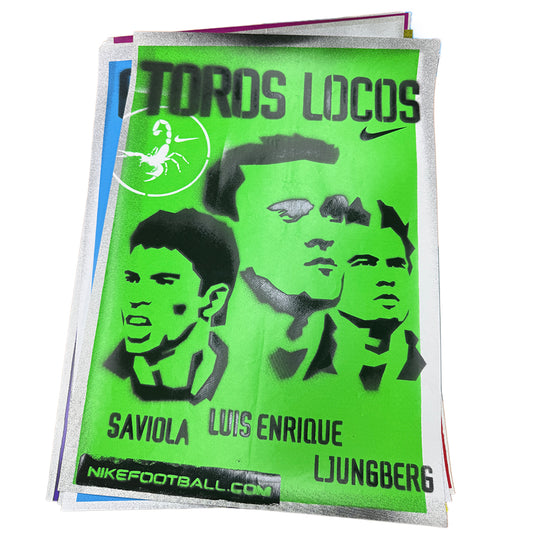 Nike Scorpion KO 2002 Toros Locos Vintage Spray-Painted Football Artwork