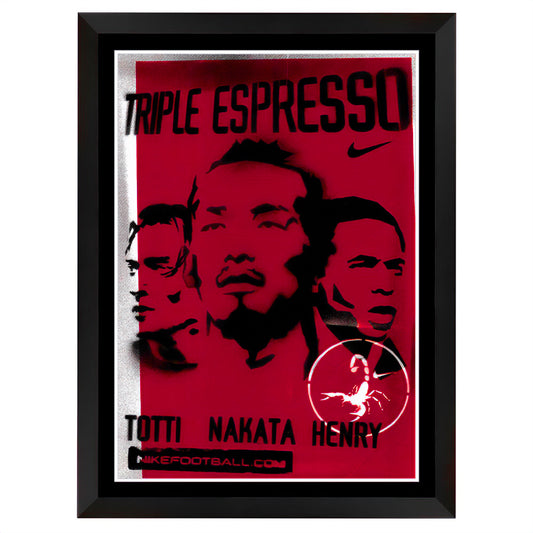 Nike Scorpion KO 2002 Triple Espresso Vintage Spray-Painted Football Artwork