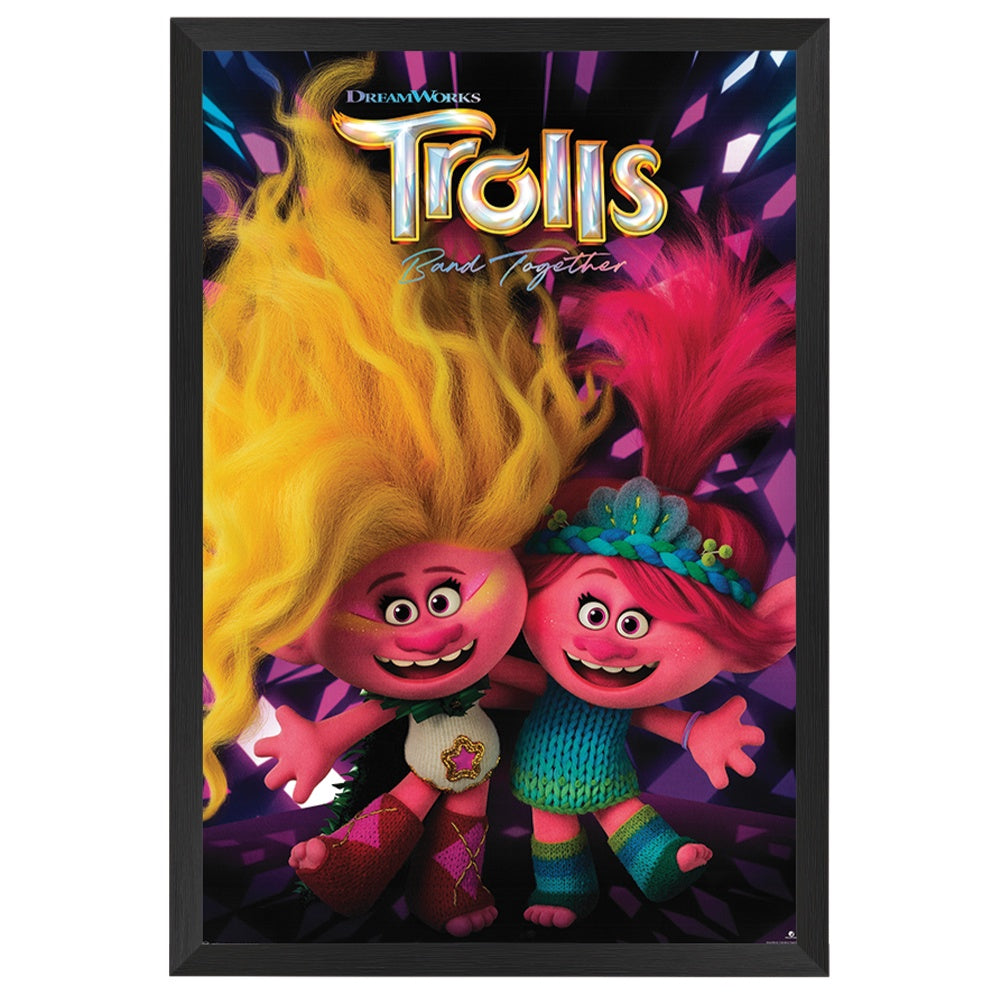 Trolls 3 Poppy and Diva Poster Framed
