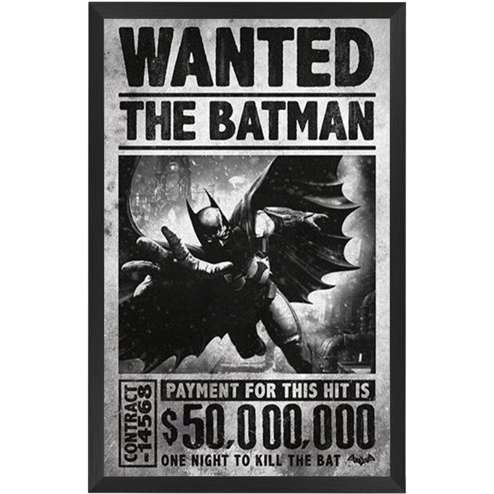 Batman Arkham Origins - Wanted Poster Framed