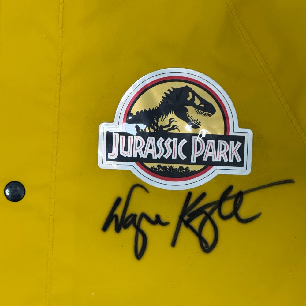 Wayne Knight Signed Jurassic Park Raincoat Framed