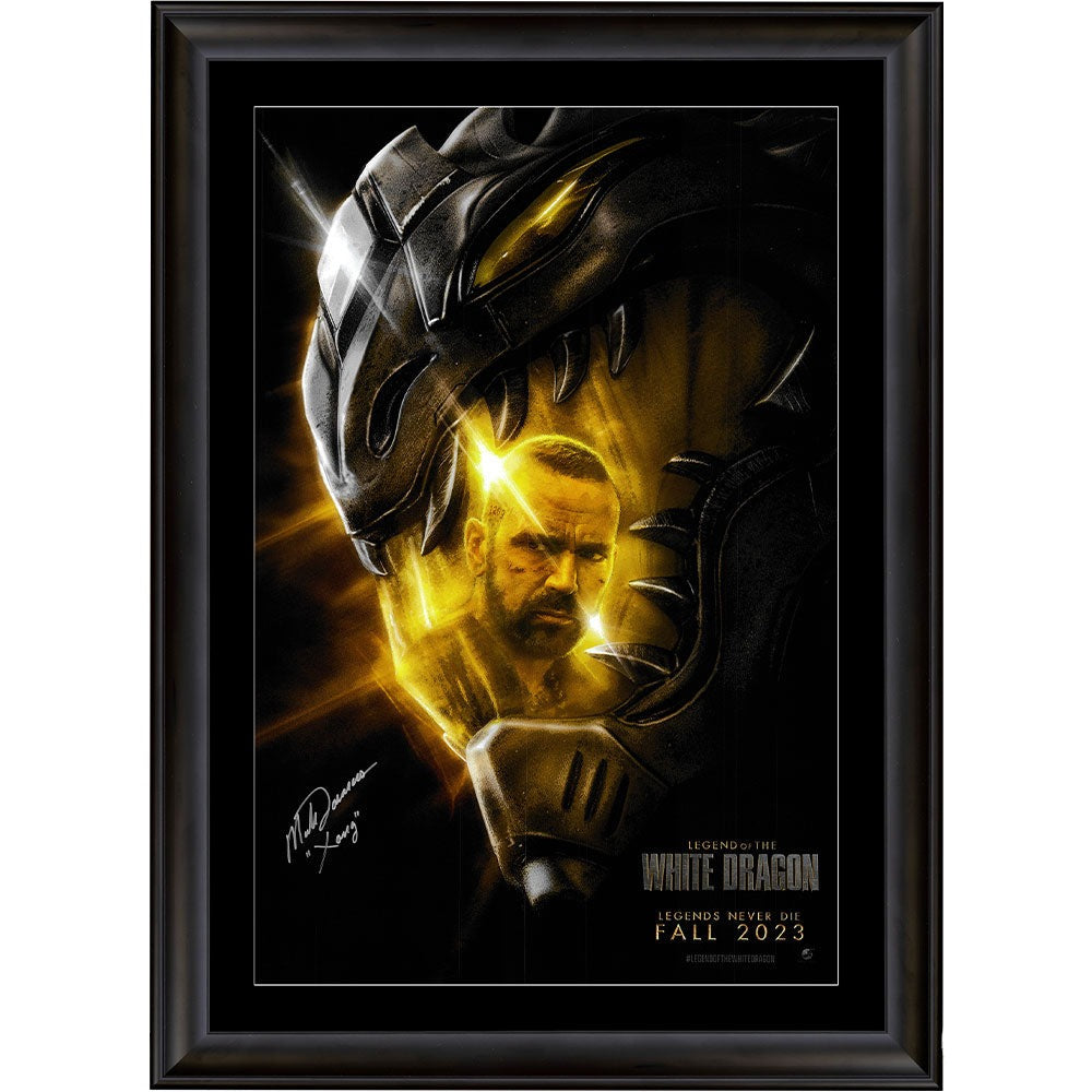 Mark Dacascos Signed White Dragon Movie Poster Framed