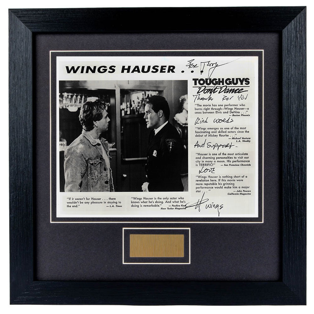 Wings Hauser Personally Signed Tough Guys 8 x 10 Photograph Framed