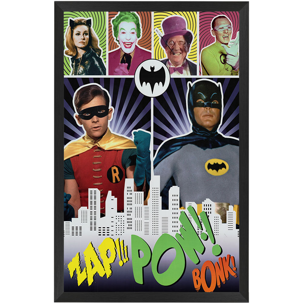 Batman Zap Pow Bonk Poster Framed