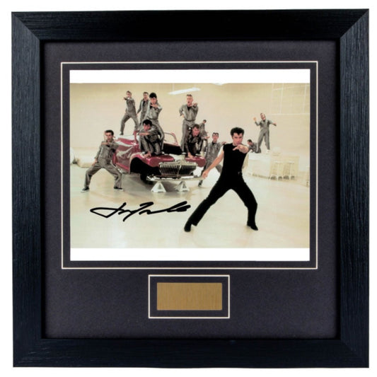 Grease John Travolta Signed 8x12 Photo Framed