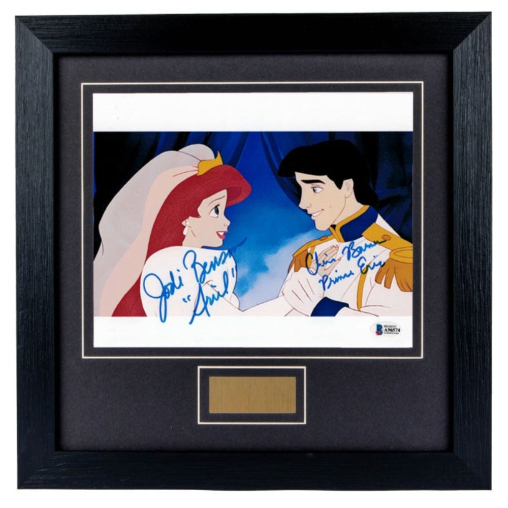 Christopher Barnes and Jodi Benson The Little Mermaid Signed Framed Photo 2 BAS