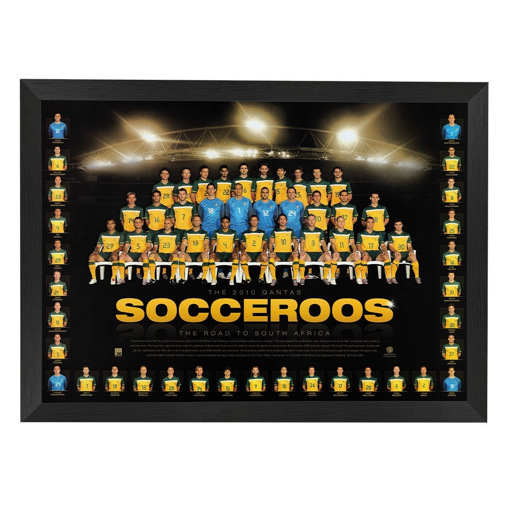 Socceroos road to South Africa team photo Framed