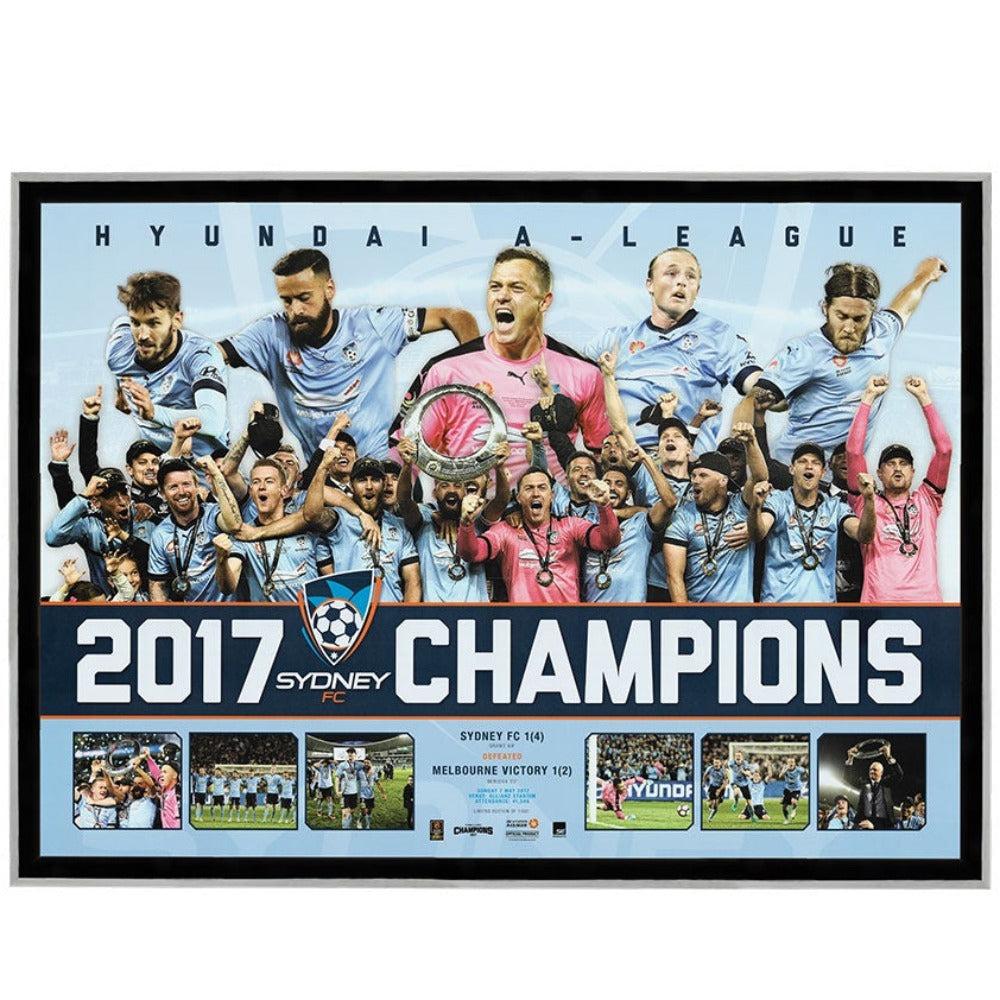 2017 A League Champions Sydney FC Print Framed