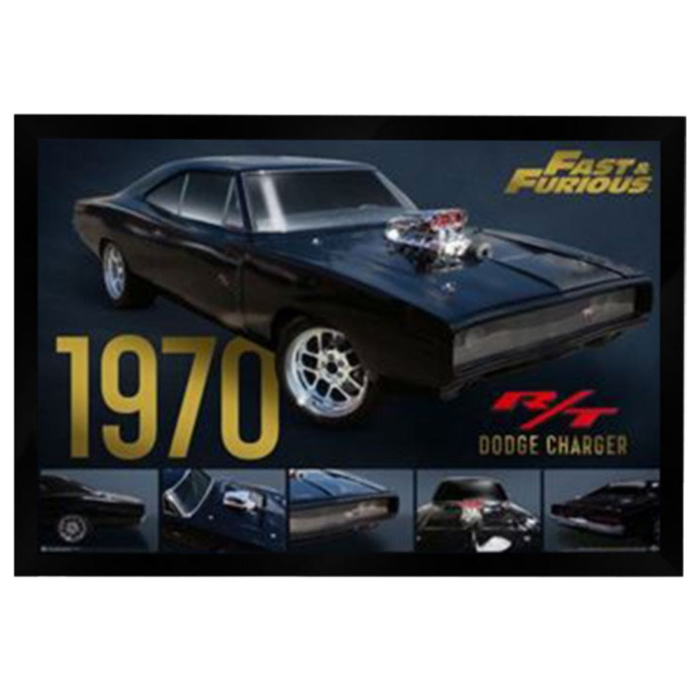 Fast & Furious - Dodge Charger Poster Framed