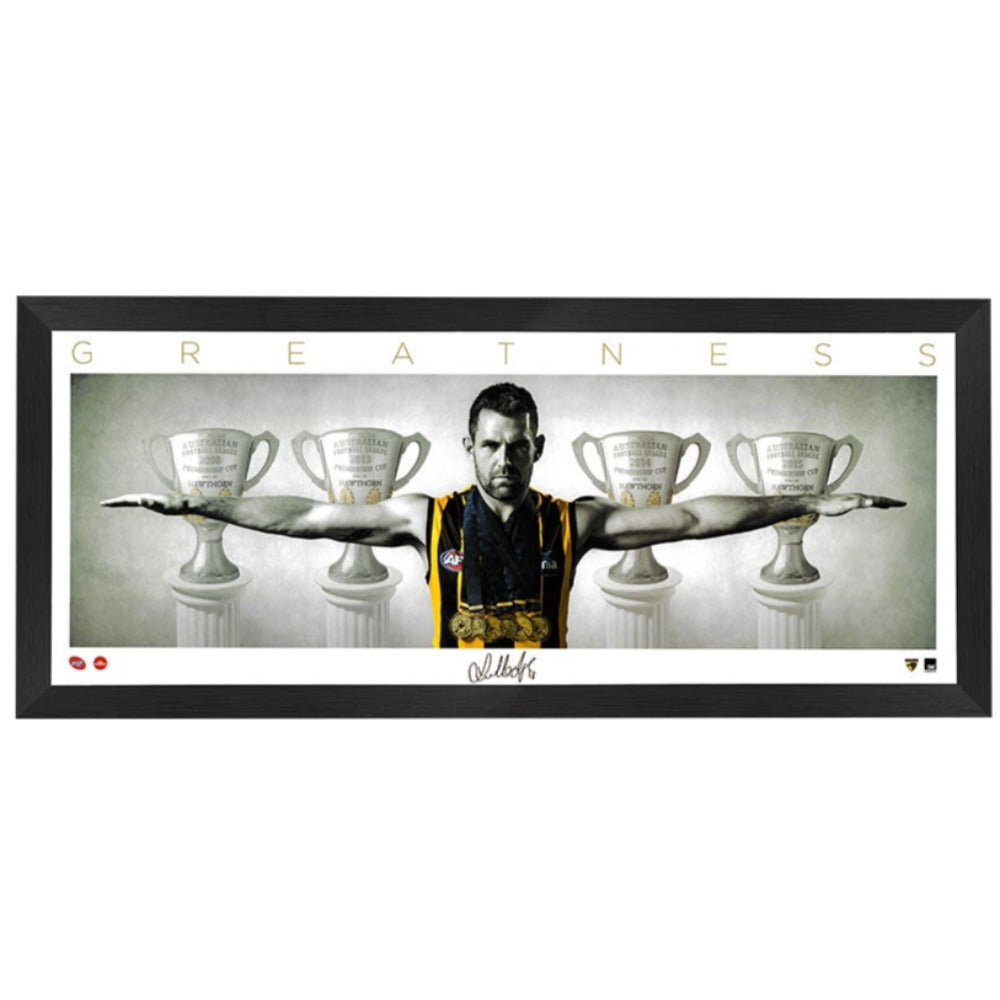 Luke Hodge Hawks Framed Facsimile Mini Wings Framed