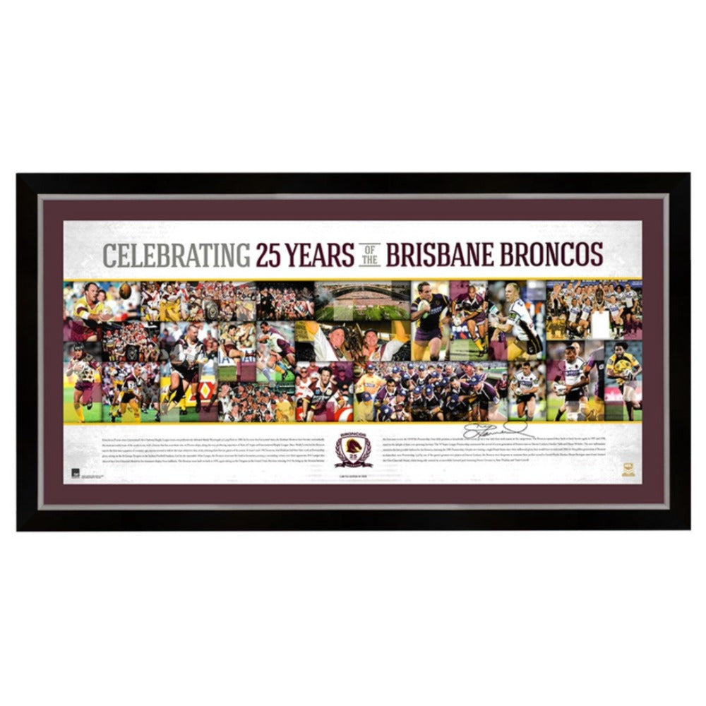 Brisbane Broncos – 25 Years Of Broncos Panorama Limited Edition Sportsprint