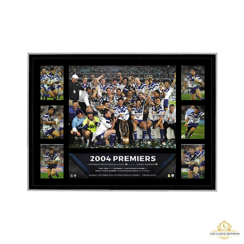 Canterbury Bulldogs 2004 Premiers Tribute Print Framed