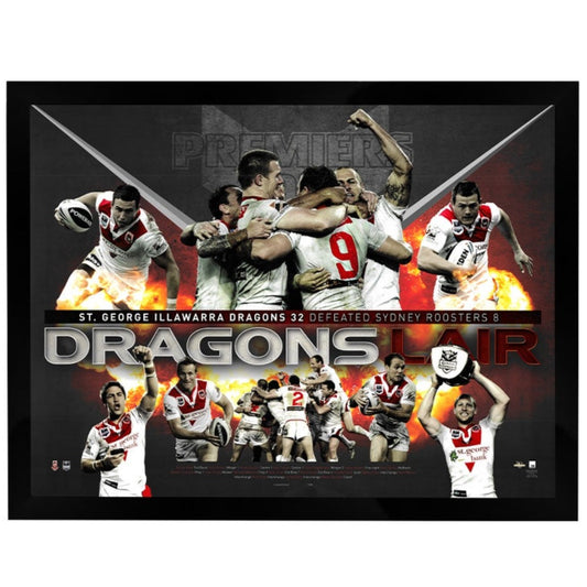 St George Dragons - Dragons Lair Print Framed