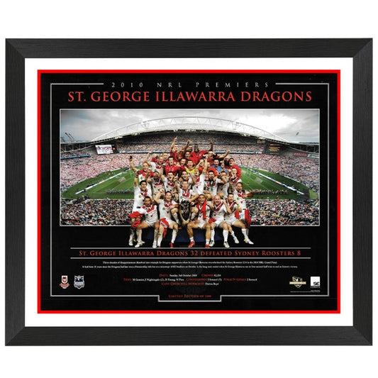 2010 Dragons Premiers Print Framed