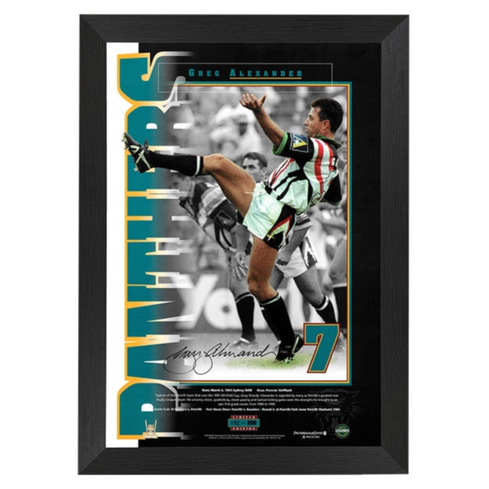 Penrith Panthers Greg Alexander Numbers Up Print Framed