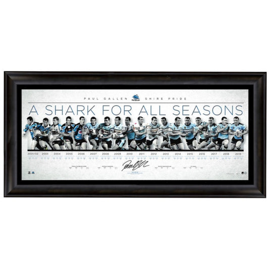 Paul Gallen Sharks Signed Progression Of Perfection Framed