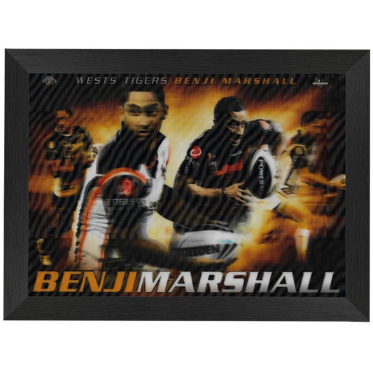 West Tigers Benji Marshall Lenticular Print Framed