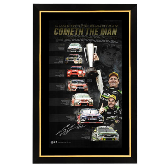 Craig Lowndes Cometh The Man Signed Framed