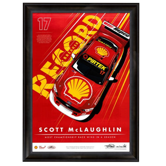 Scott Mclaughlin Record Breakers Print Framed