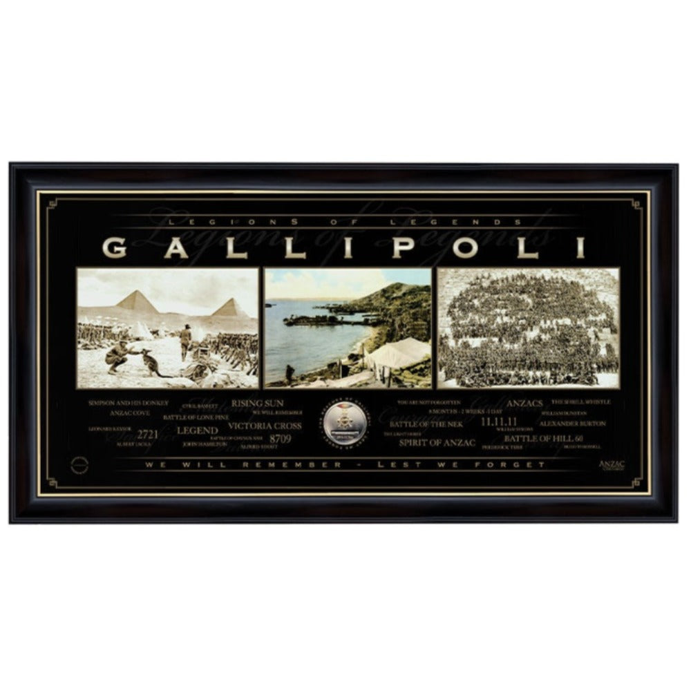 Gallipoli Beaches Print Sands Edition Framed