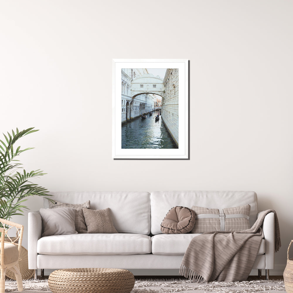 Venice Canal White Print