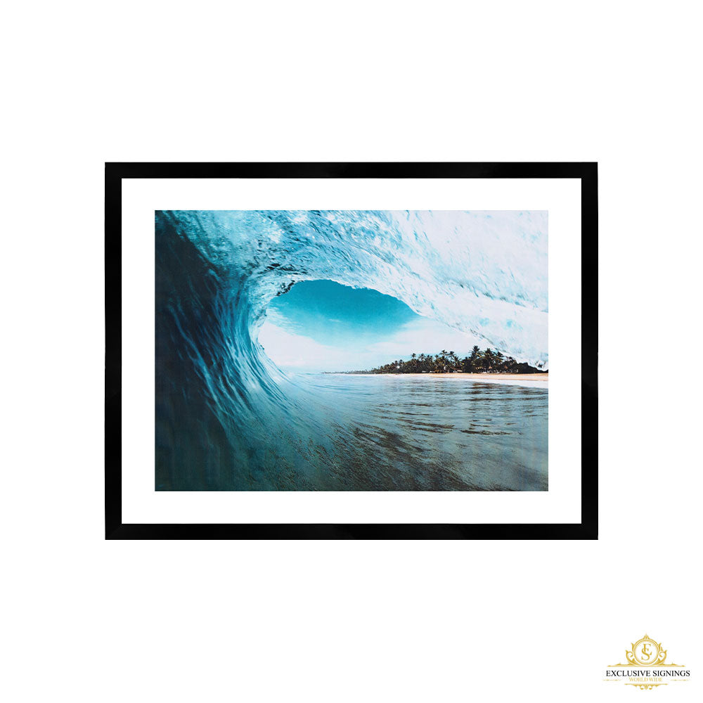 Green Room Print White Framed