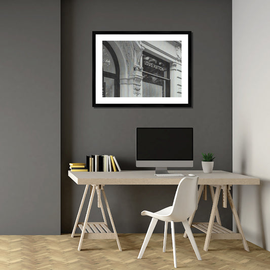 Louis Vuitton Print Black Framed