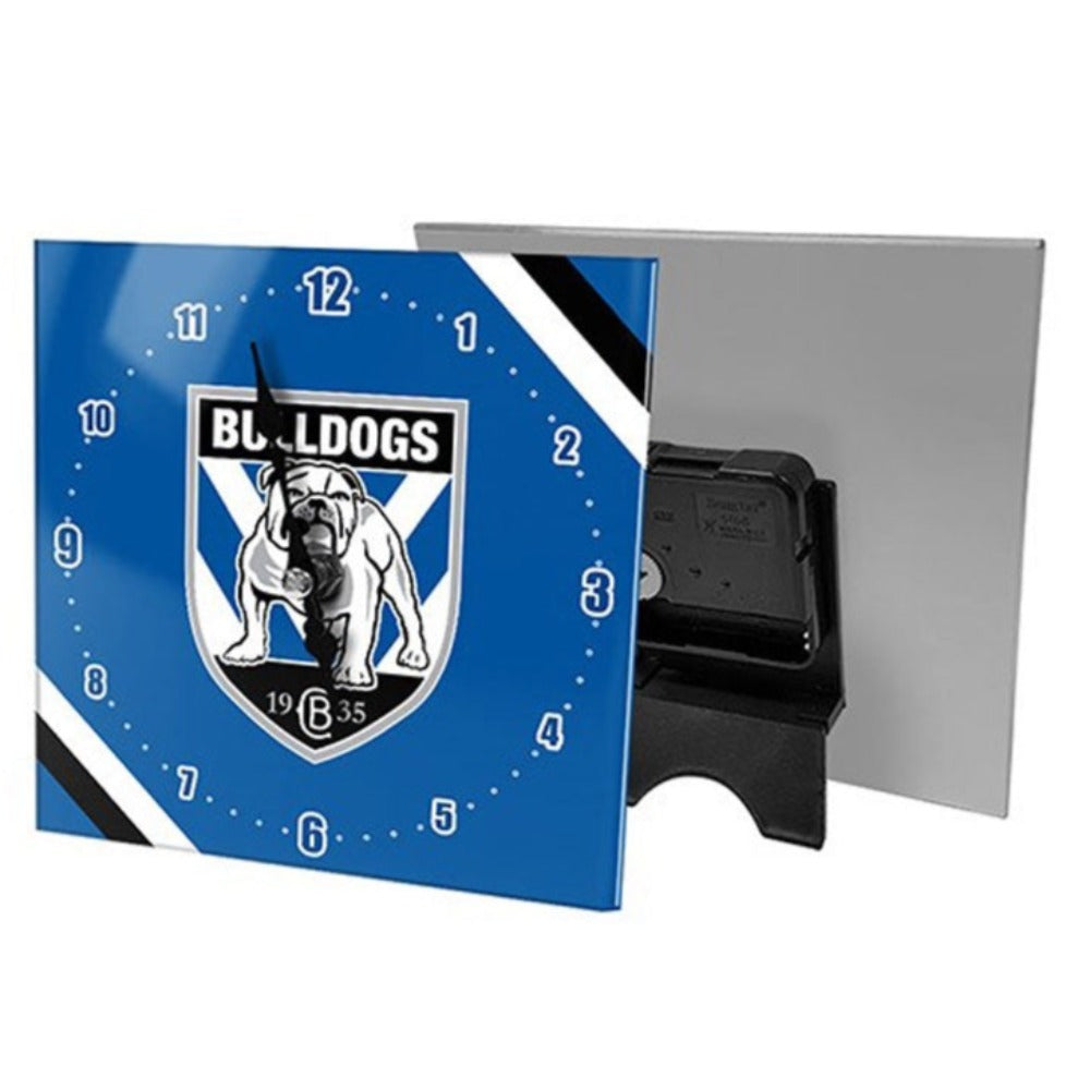 Bulldogs Mini Glass Clock